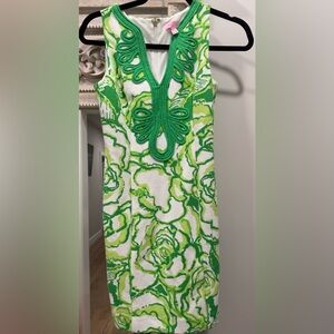 Lilly Pulitzer Green and White Floral Dress
